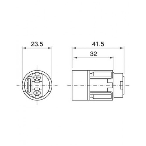 Arditi Патрон Е14 на кронштейн d 23.5 mm  чёрный