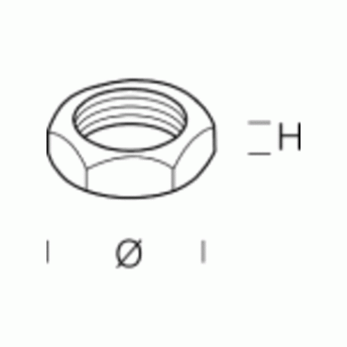 Гайка сталь оцинкованная M10x1 13x4mm (коробка 10 000 штук)