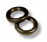 Гайка круглая d=M10x1  H=3 D=14 сталь, цвет белый