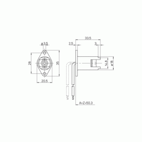 211/TF R7s-RX7s ламподержатель для галогенных ламп T250 max 1000 w