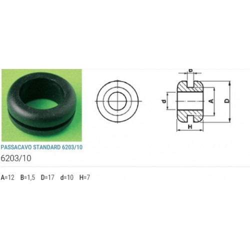 STEAB Изолятор кромочный  белый  A=12 B=1,5 D=17 d=10 H=7