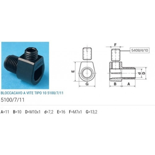 Кабельный зажим D=M10x1 d=7,2 белый