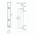 AAG STUCCHI MULTISYSTEM  механический ада́птер L177.3 double spot с двумя отверстиями черный цвет