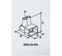 KORNER Клемная колодка торцевая винтовая  прозрачная 2 полюса 1,5мм2 OK B22