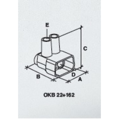 KORNER Клемная колодка торцевая винтовая  прозрачная 2 полюса 1,5мм2 OK B22