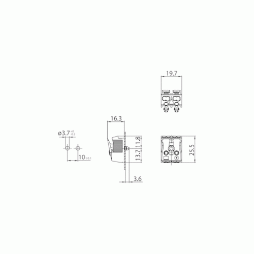 ET88713005 Клеммная колодка 2P 16A-450V T85