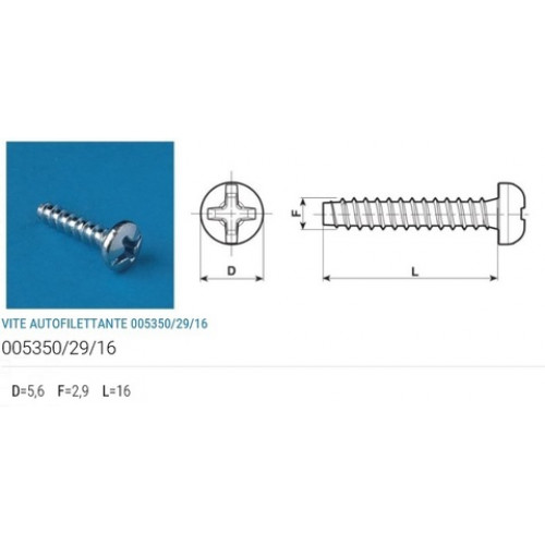 Винт- саморез L=16  F=2,9 D=5,6 сталь