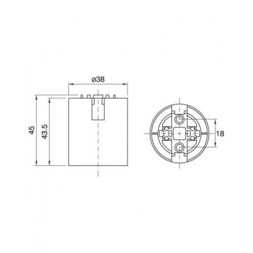 Arditi Патрон Е27 гладкий золотой Т210,  80S/T210/OR/M/PDE/T27