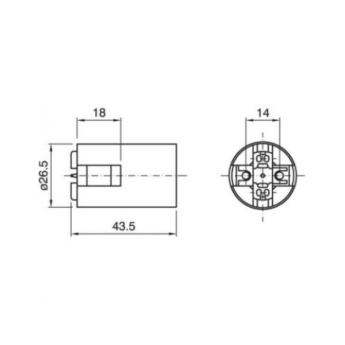 Arditi Патрон Е14 гладкий белый, 50S/T210/BI/M/PDE/E14