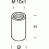 Втулка D=12, H=12-13mm,M=10x1, латунь