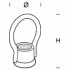 Бугель круглый стальной  D=M10x1 сталь