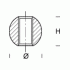 Шарик D -16мм, M10x1, сквозное отверстие, латунь