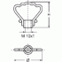 Бугель ребристый для подвеса цепи сталь M10x1