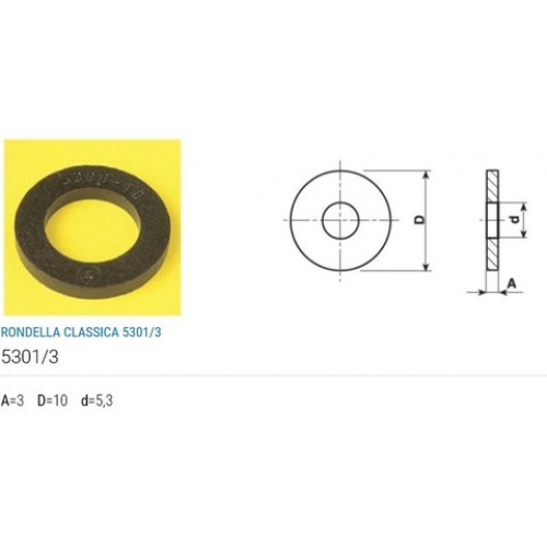 Пластиковое колечко D=10 d=5,3 A=3 mm цвет нетральный