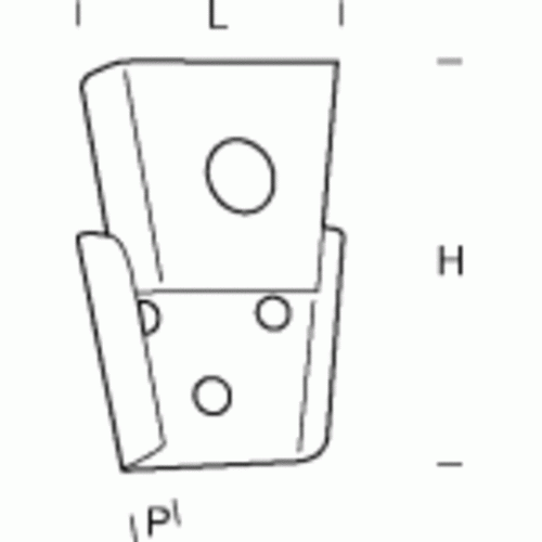 Rovelli Скоба H=37 L=43 P=12 сталь