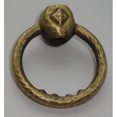 Бугель-кольцо, латунь, центральное отверстие с резьбой M10, цвет античная бронза