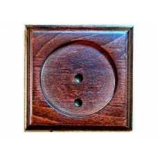 Рамка "Гусевъ" Деревянная квадратная, одноместная. Базовый цвет, диаметр 100мм