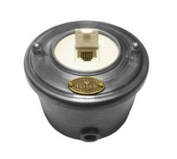 Ретро розетка алюминий интернет малая, RJ 45  19110И-80 ГусевЪ