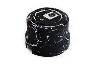 Ретро розетка керамическая TV декор Черный камень
