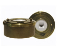 Ретро розетка телеф. "Гусевъ", RJ 11, латунь, номин. ток 1 А.