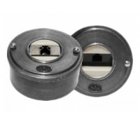 Ретро розетка интерн. "Гусевъ", RJ 45, алюминий, диаметр 100мм