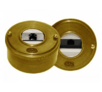 Ретро розетка интерн. "Гусевъ", RJ 45, латунь, диаметр 100мм