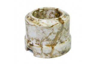 Ретро розетка керамическая с заземляющим контактом Цвет мрамор