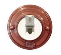 Ретро розетка медь интернет, механизм Legrand, RJ 45 09030И-80 ГусевЪ