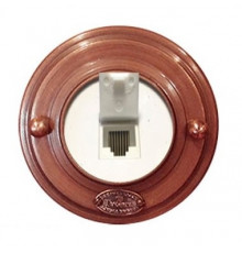 Ретро розетка медь интернет, механизм Legrand, RJ 45 09030И-80 ГусевЪ