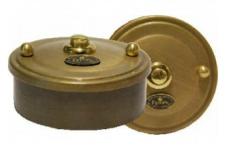 Кнопка звонка "Гусевъ", Латунь , диаметр 80мм