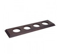 Рамка 4-х местная прямоугольник Цвет венге