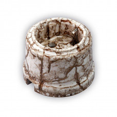 Ретро розетка керамическая с заземлением цвет мрамор, Retrika