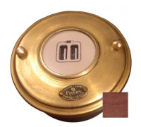Ретро розетка медь  USB, механизм Legrand, 0USB030И-80 ГусевЪ