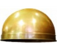 Плафон №23 латунь, D=190мм, Н=110мм., полусфера с пояском