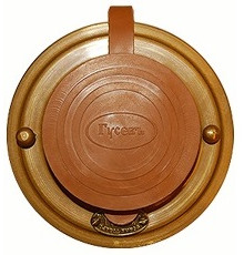Ретро розетка латунь с заземлением, механизм Legrand, 14220И-80/з ГусевЪ