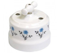 Ретро выключатель двойной Орнамент № 2