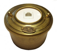 Ретро розетка  латунь телефонная малая, 18220И-80 ГусевЪ